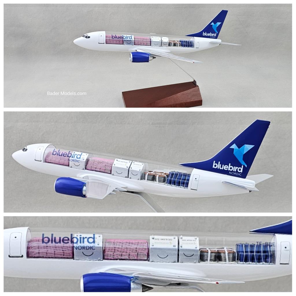Bluebird - B737-300F - (1:100) - 180° Clear Top